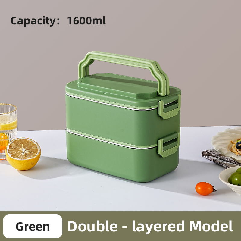 Lunch Box Kids Set for School Two Layer Stainless Steel Office Lunch Box