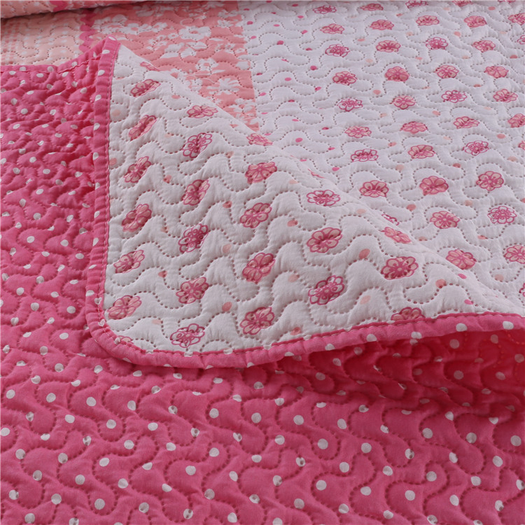 Water Wash Ultrasonic Summer Quilt Coverlet Bedding Set