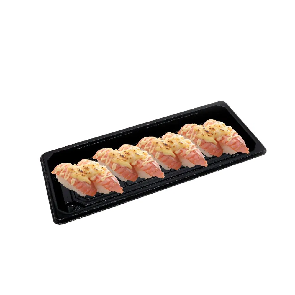 Manluen Factory Wholesale Customization Disposable Sushi Roll Food Packaging Plastic Desserts Food Container Takeaway Sushi Tray
