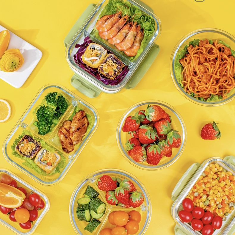 Bestfull Meal Prep Glass Lunch Box Food Storage Container Kitchenware BPA/PVC-Free Fresh Customized
