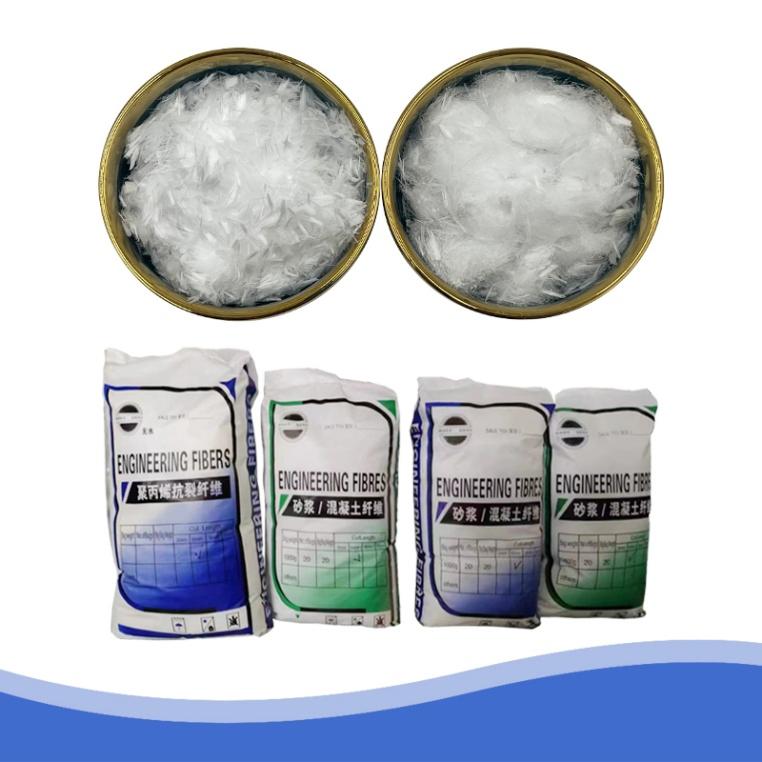 Polypropylene Fiber for Plaster Crack Resistance Construction Joint Crack Prevention Polypropylene Fiber