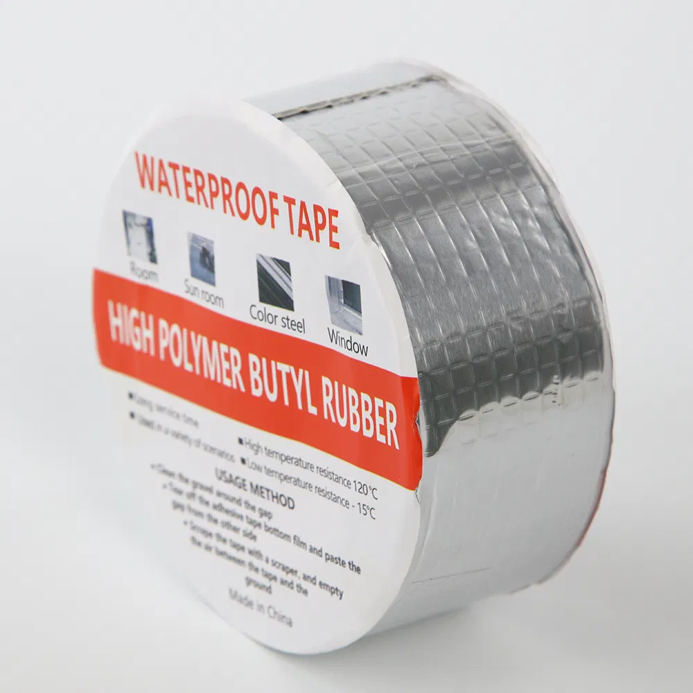 Waterproof Adhesive Sealing Mastic Roofing Sealant Tape for Roof Leak Repair High Quality Aluminum Foil Butyl Rubber Tape for Leak Roof