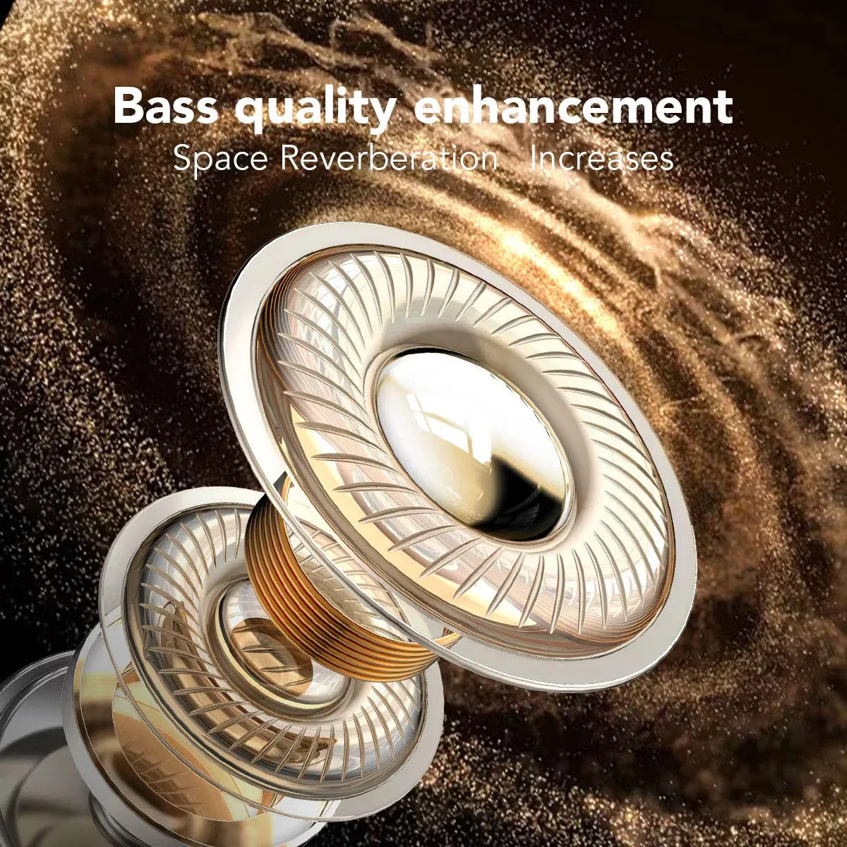 Наушники BT 6.0 с LED-дисплеем, влагозащищенные