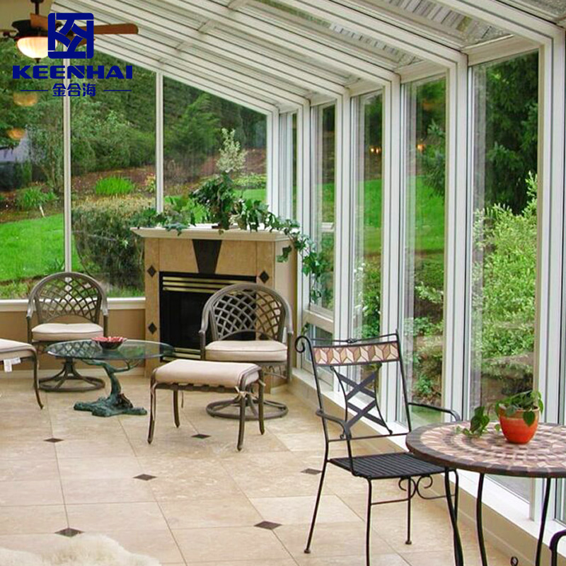 Exterior Low-E Glass House Aluminum Frame Gazebo 4 Season Garden Pergola Prefabricated Glass Cabins and Sunroom