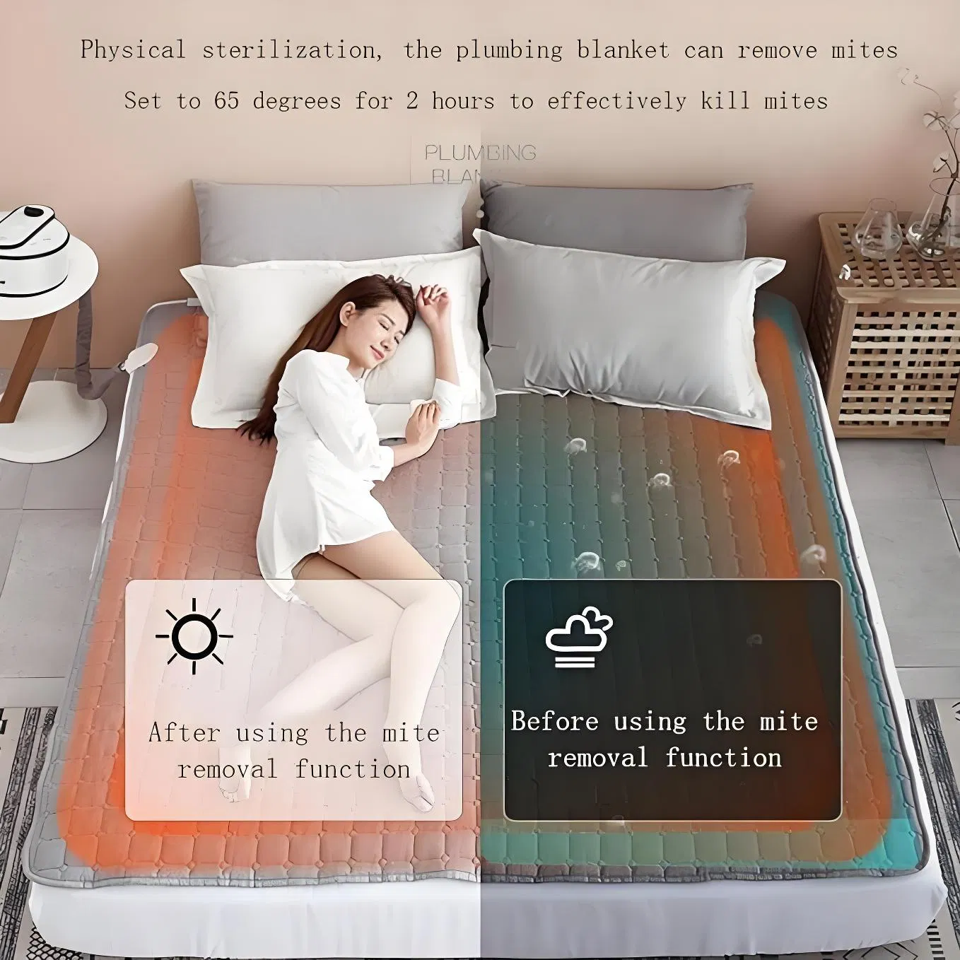 Home/Hotel Temperature Adjustment Water Warm Mattress Heating Winter Blanket with Factory Price