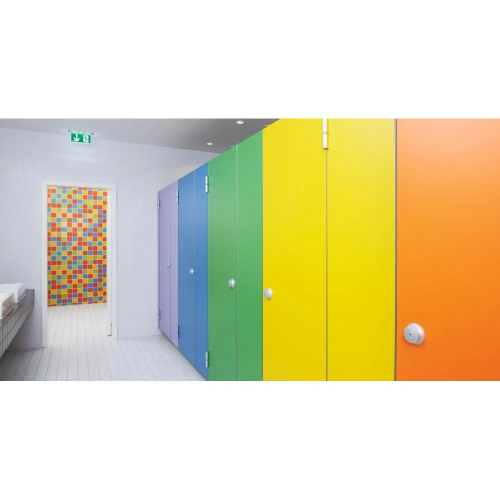 Compact Laminate Flame 1530 × 1830 mm HPL Compact Laminate Toilet Shower Cubicle Urinal Partition