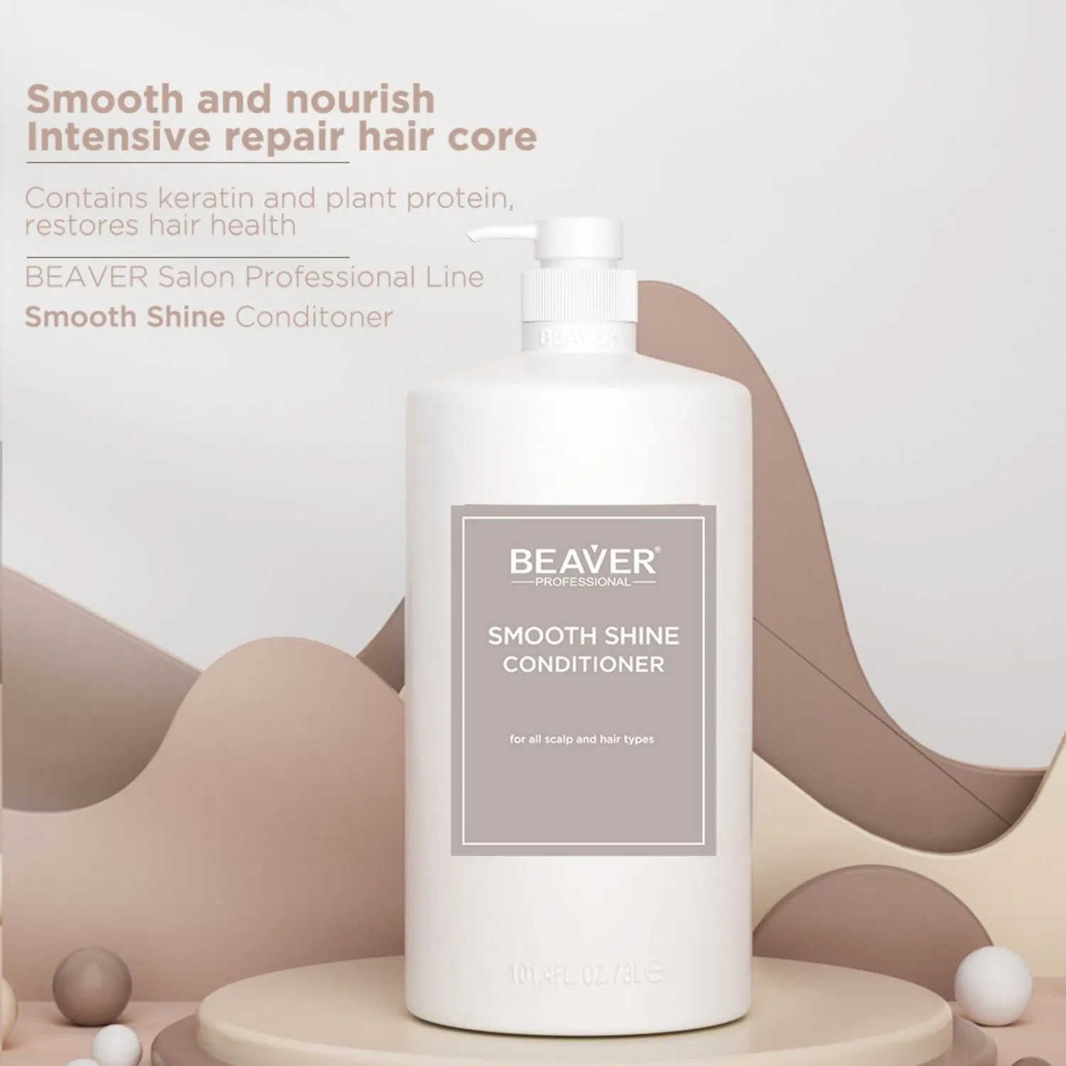 Beaver Professional Salon Sulfate Free Organic Nourishing Hair Shampoo and Conditioner 3L