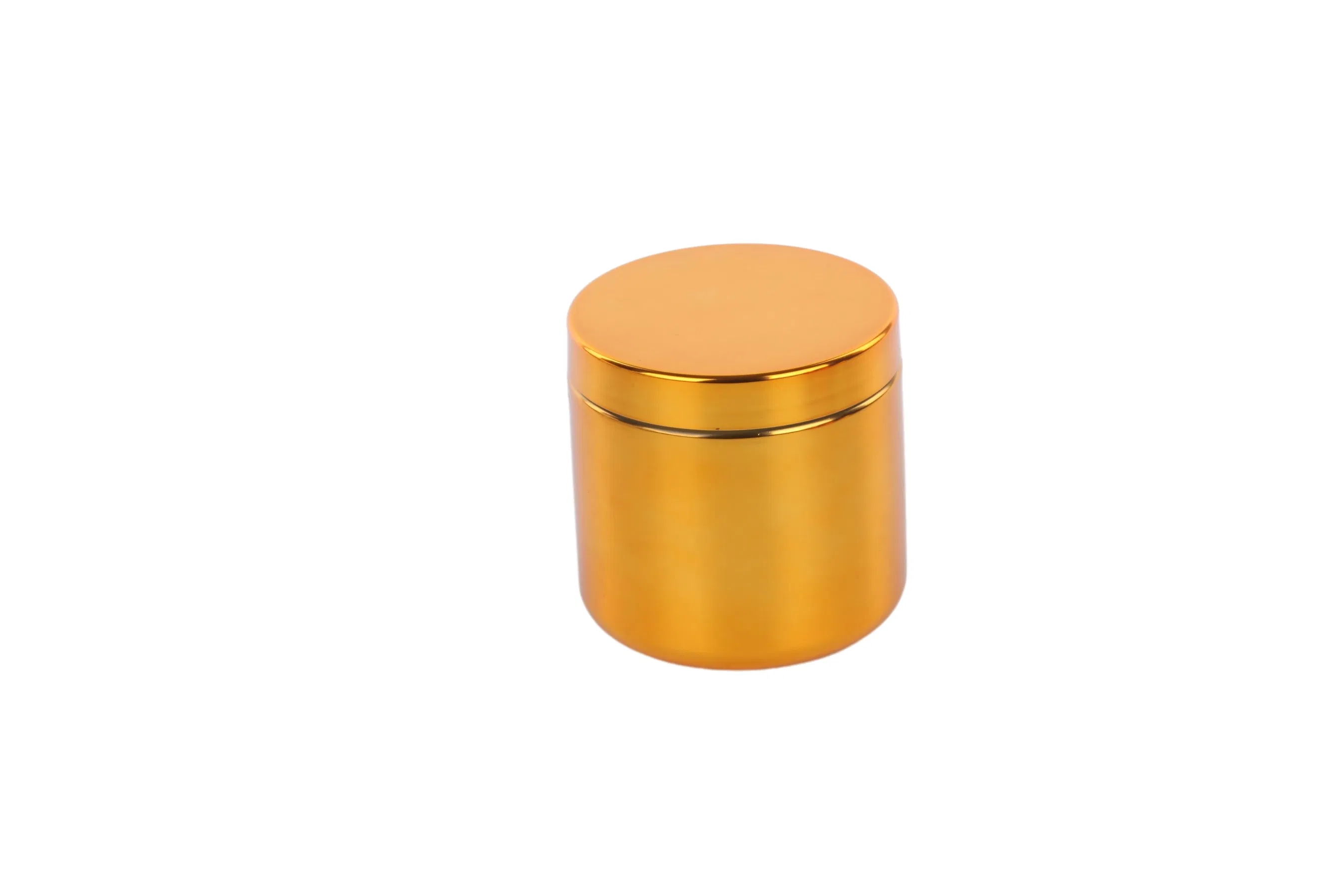 16oz Chromed HDPE Plastic Package Canister with Plastic Lid