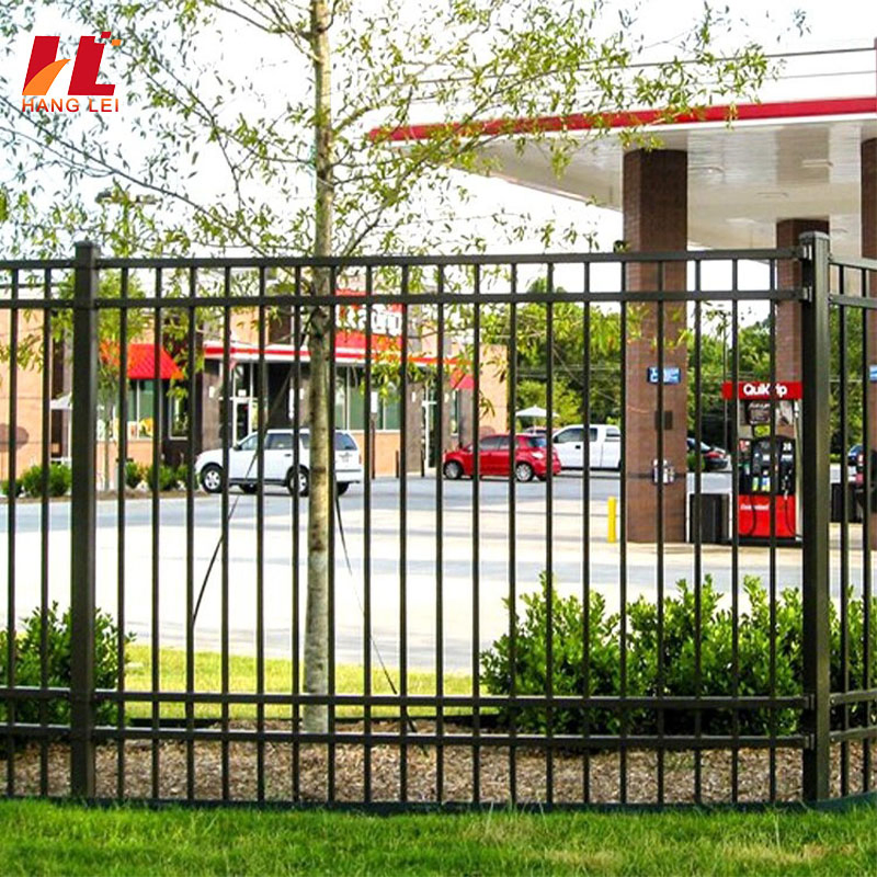 Wholesale Powder Coated Zinc Steel Fence Panels with Square Tubes for Modern Home Garden and Yard Perimeter Security