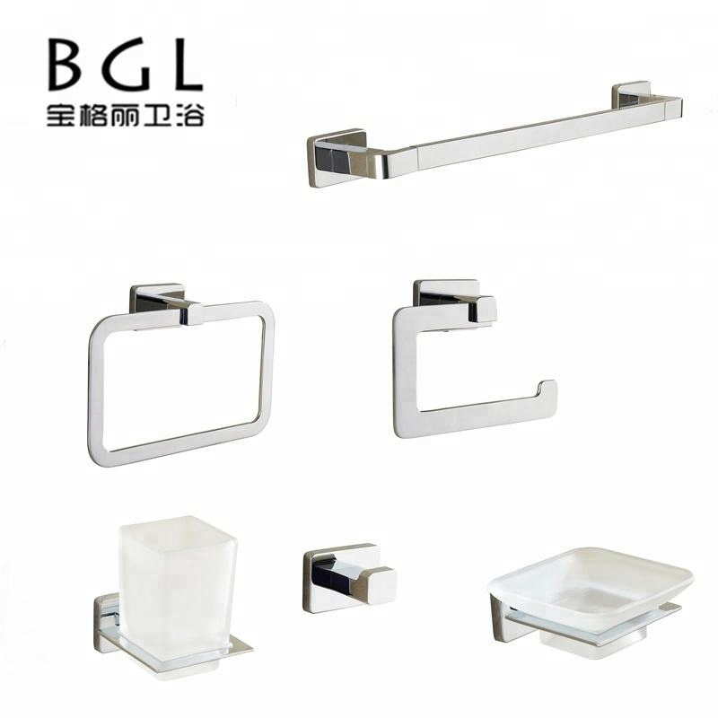 17600 Simple Design Chrome Bathroom Accessories Set for Bathroom