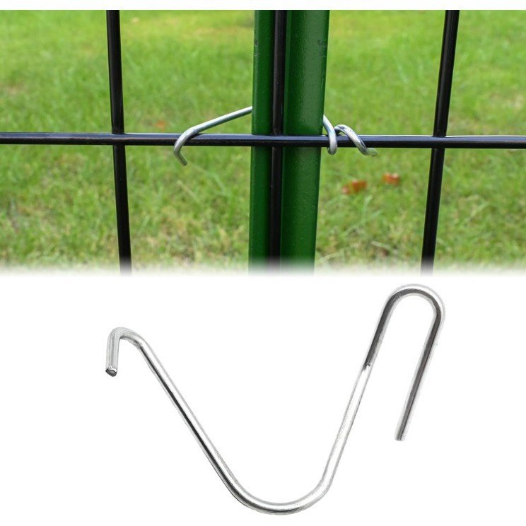 Wire Fence Clips Metal Galvanized Steel Tie Preformed Fencing Clip Fast Installation Pre-Cut Fence Ties for T-Posts/U-Posts
