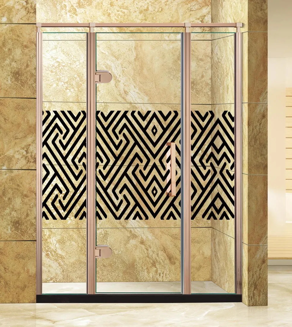 Frameless Tempered Sliding Shower Room Bathroom Glass Door for Bathub