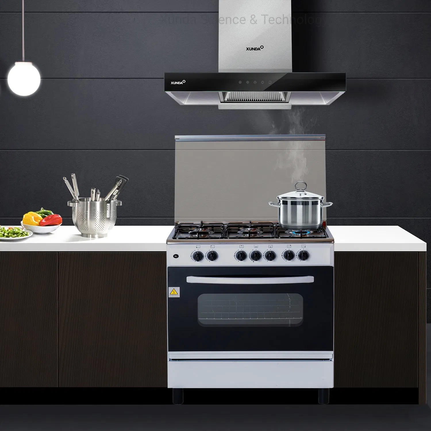 760mm Free Standing Gas Range Cooker 6 Burners Gas Hob Home Gas Oven Kitchen Gas Cooker