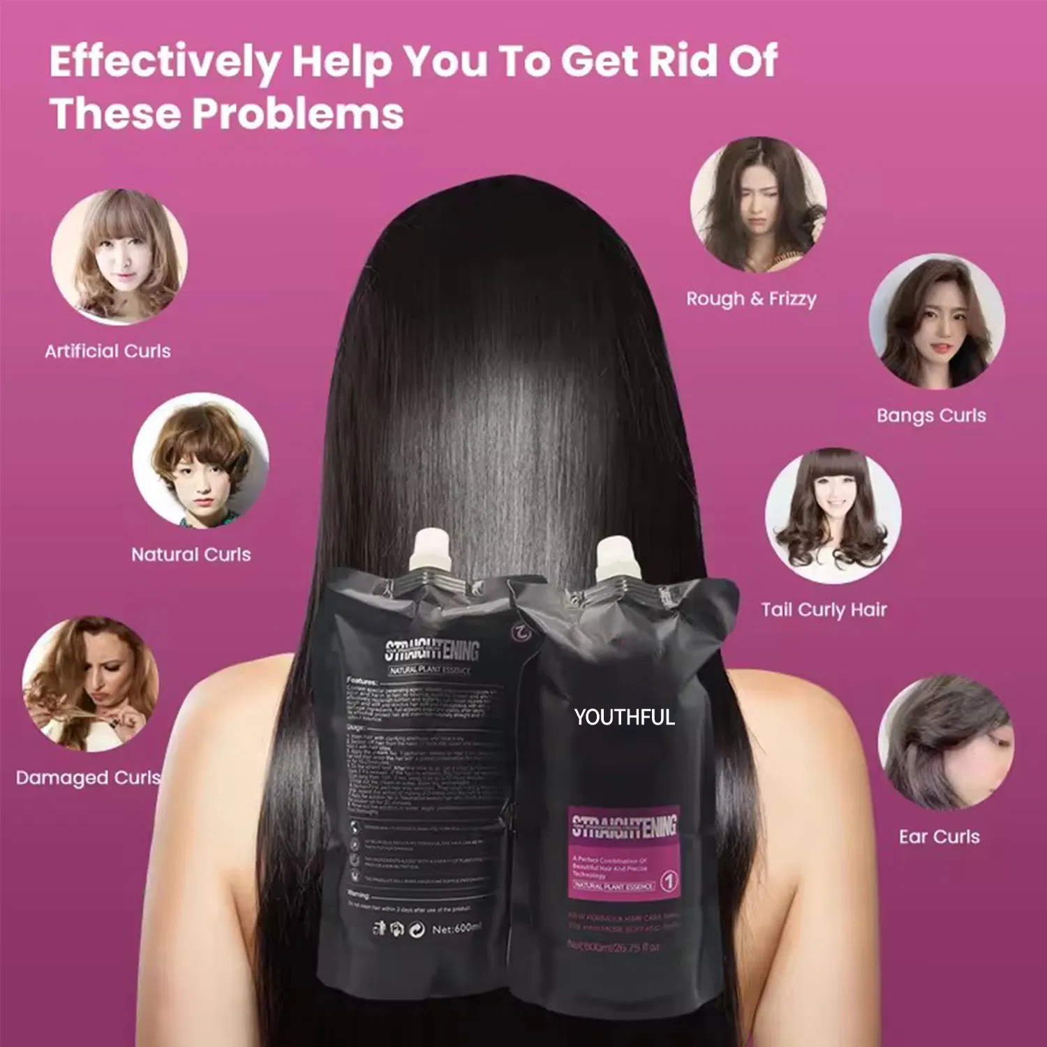 Hot Selling Professional No Harm to Hair Straightening Cream