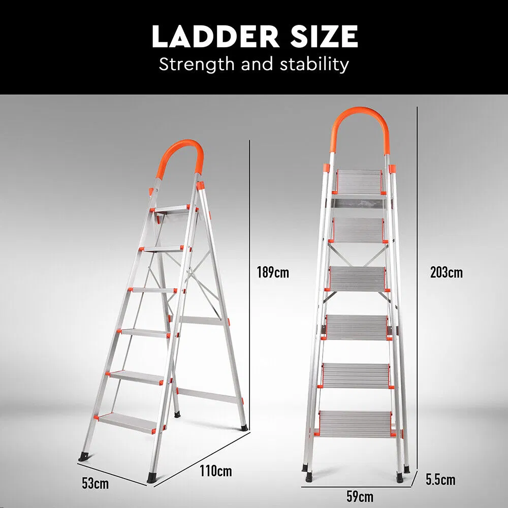 China 3-7 Step Aluminum Househol Strong Foldable Ladder