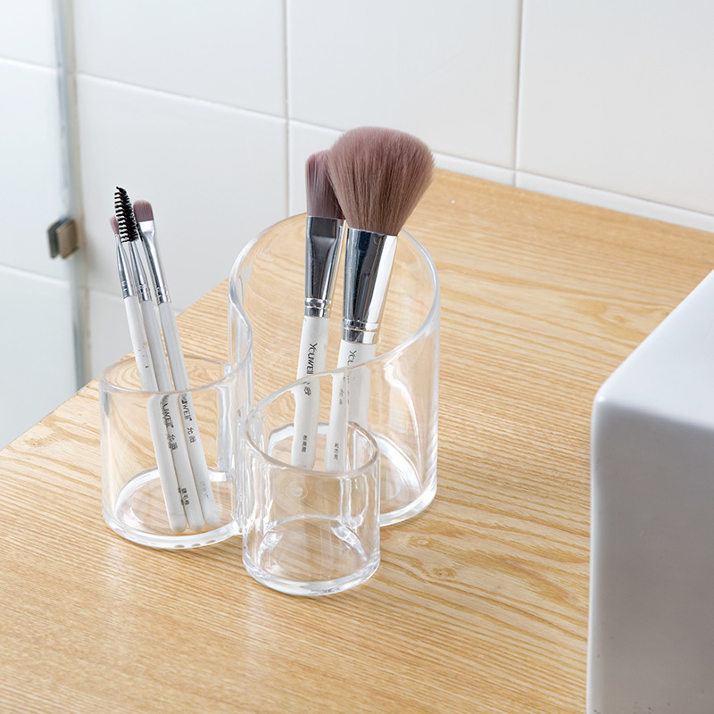 Acrylic Makeup Brush Organizer Holder Clear Cosmetic Brushes Storage Multi-Purpose Makeup Brush Holder