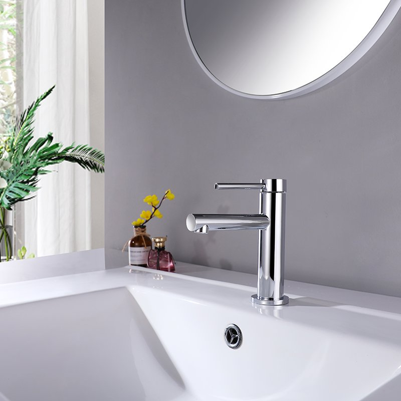 Modern Black Square Faucets Hot and Cold Water Mixers Kitchen Bathroom