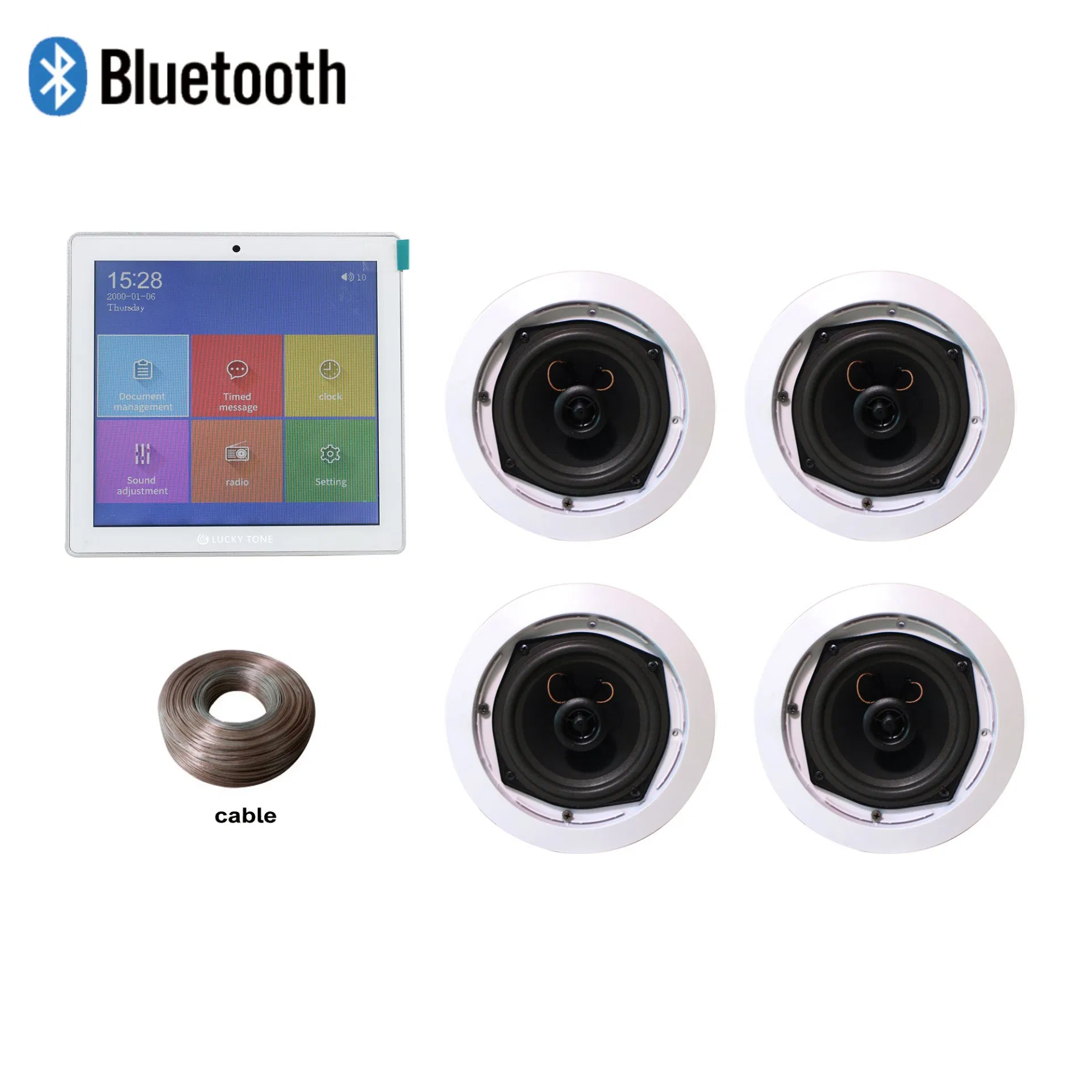 Ba-425tc Pk1 Home Theatre System Including 4-Channel Bluetooth Amplifier with Touch Screen and Coaxial Ceiling Speakers