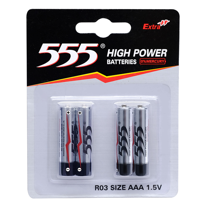 555 Brand 1.5V R6p Um3 Carbon Zinc Remote Control AA Battery