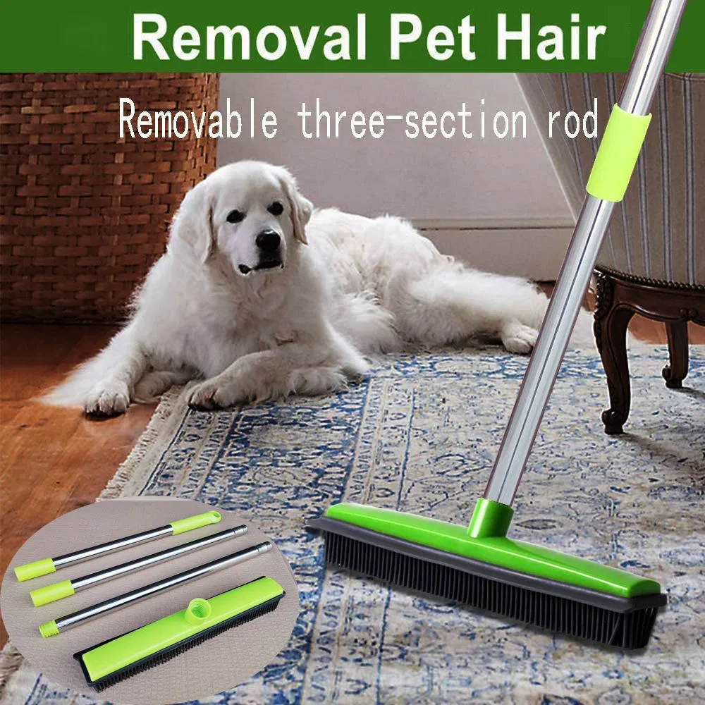 Bulk Sale Durable Rubber Water Sweeper Long Handle Floor Brush for Hotel & Office Cleaning