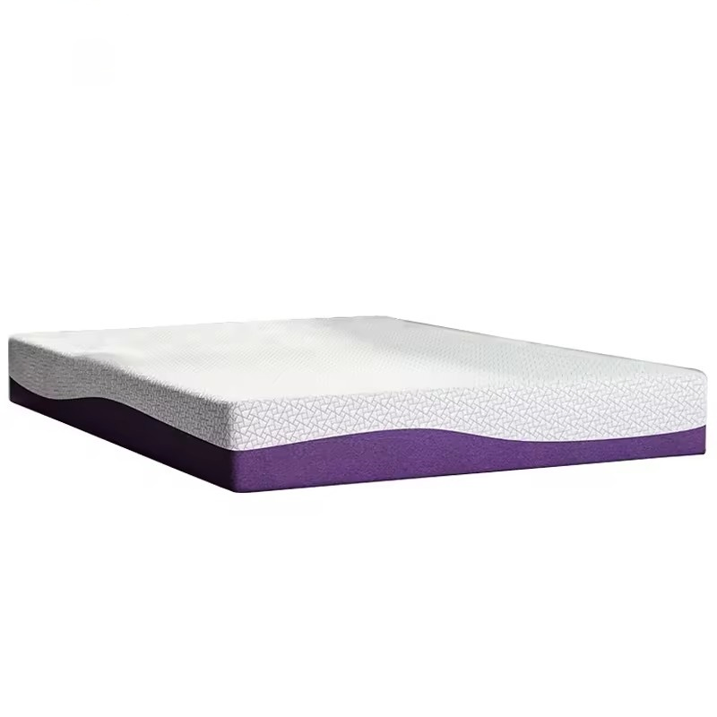 OEM/ODM Prple Colour Mattress Queen King Size with High Quality Knitted Fabric Gel Memory Foam Hybrid Mattress Roll up in a Box