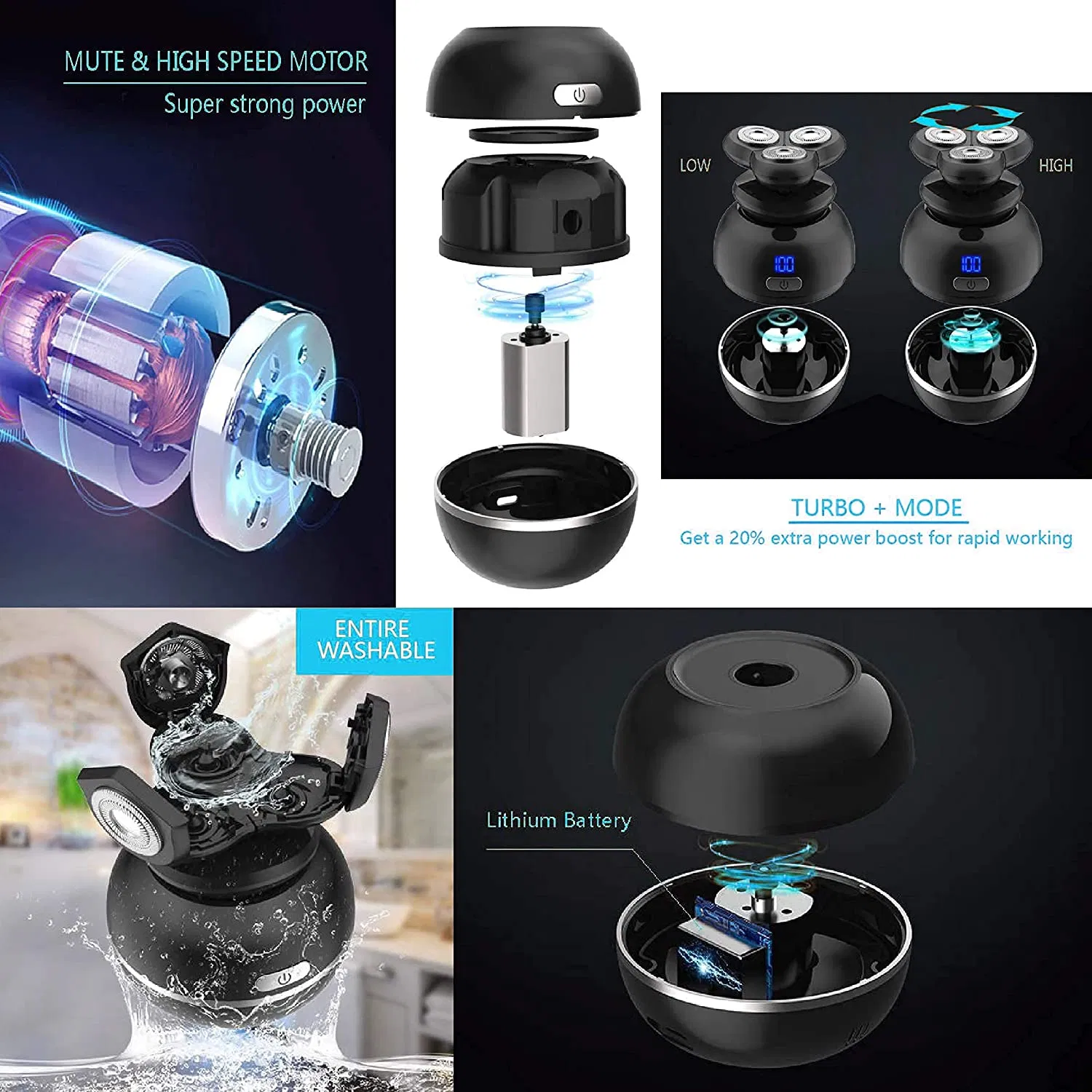 5 in 1 Multifunction Shaver Electric Razor Rechargeable Grooming Kit