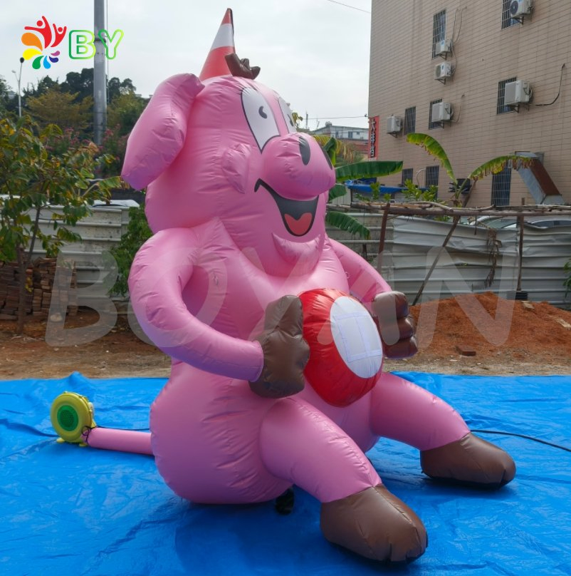 Customized Inflatable Pig Cartoon Model Inflatable Animal Cartoon Inflatable Fat Pig for Advertising Decoration