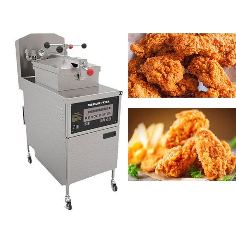 Benfu Stainless Steel Chicken Pressure Professional Deep Fryer Gas Fryer with 2 Tank