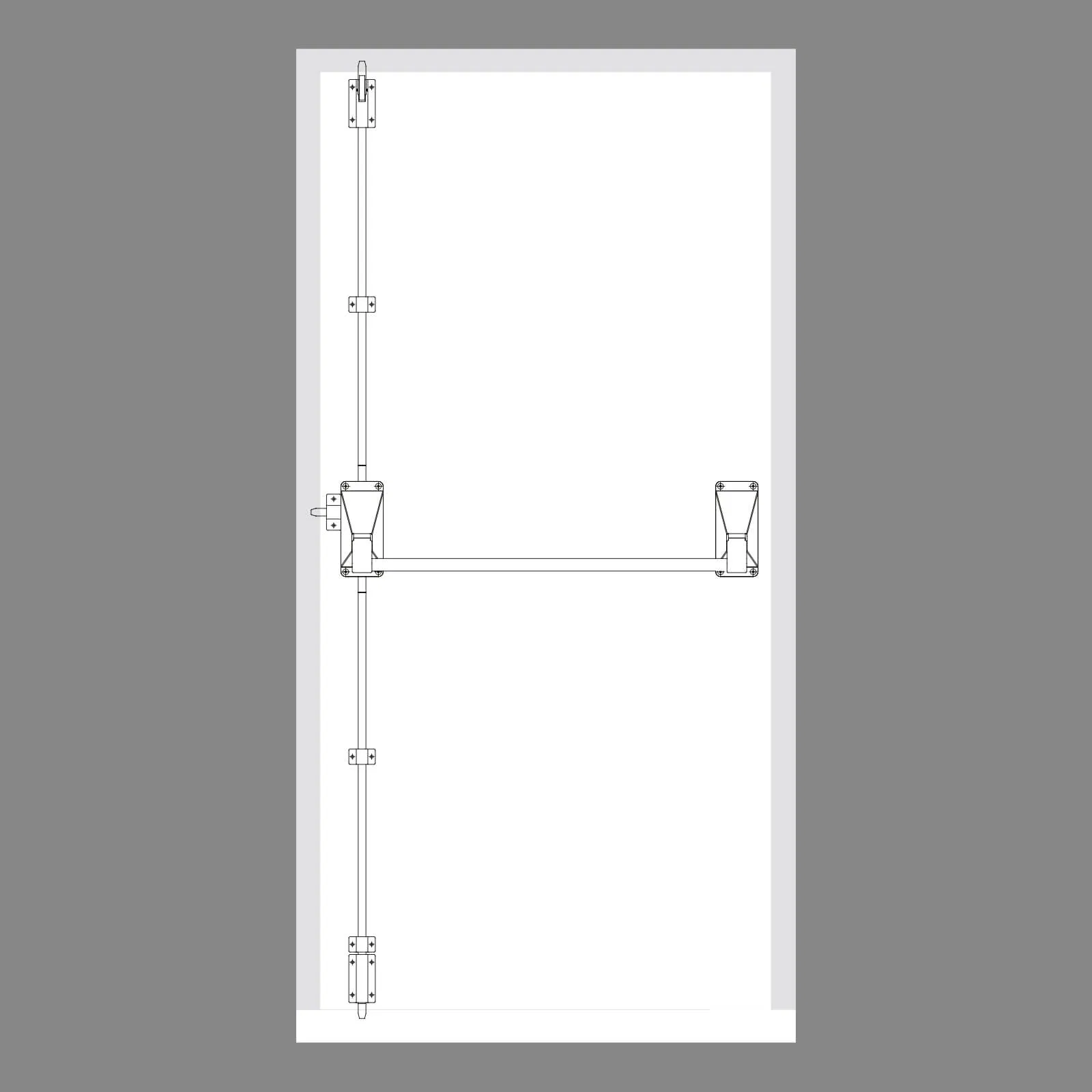 Heavy Duty Fire Rated Steel Swing Security Door with Push Bar