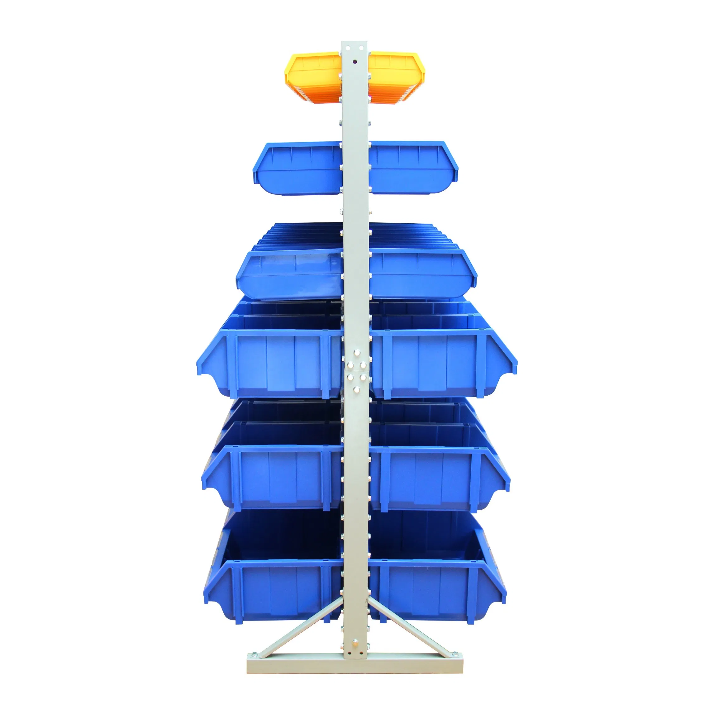 EU Standard Angle Steel Metal Warehouse Rack with Rails