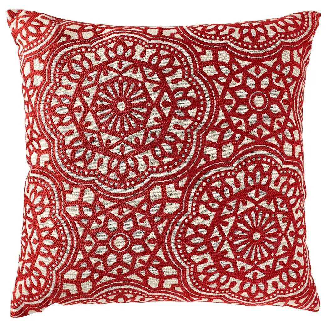 Fashion Classical Flower Jacquard  Design Soft Cushion on Sofa