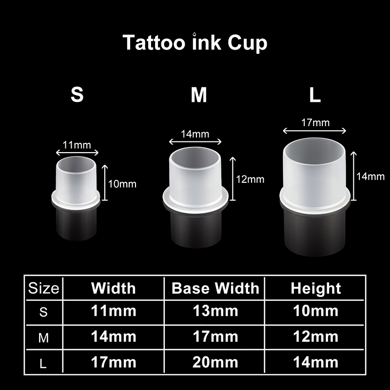 Disposable Flat Bottom Pigment Ink Cup for Microblading and Permanent Makeup Tattoo Accessories