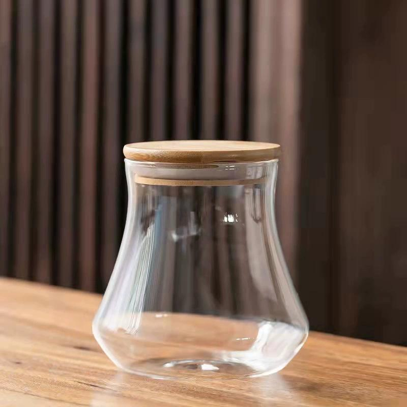 Wholesale Bamboo Lid Glass Jar with Silicone Sealed Perfect for Moisture or Air Tight Long Time Dry Grain Reservation