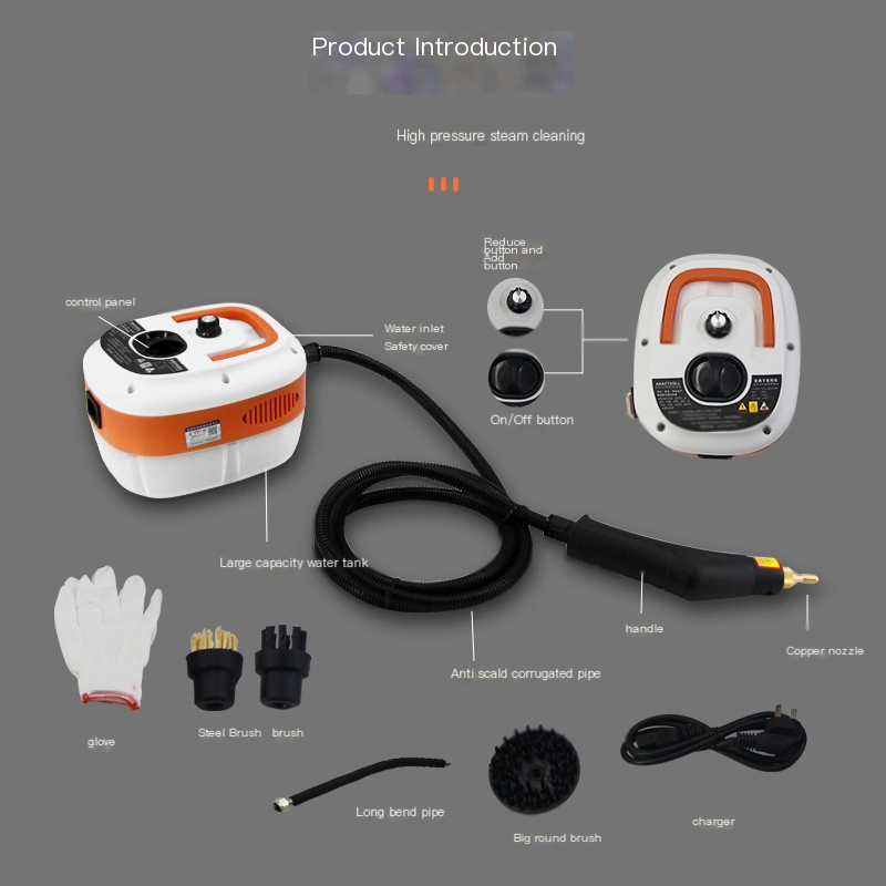 High Temperature and Pressure Steam Cleaner 2500W 110V 220V Electric Steaming Cleaner