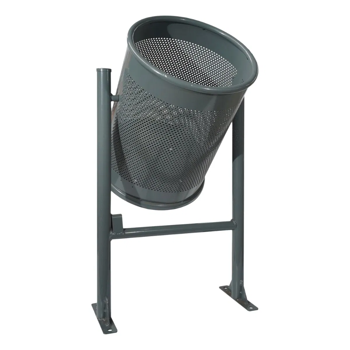 Перфорированный стальной мусорный бак для улицы