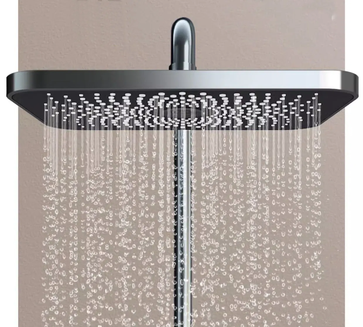 China Manufacturer White Piano Keys Rain Wall Mount 3 Functions Shower Set with 12" Shower Head