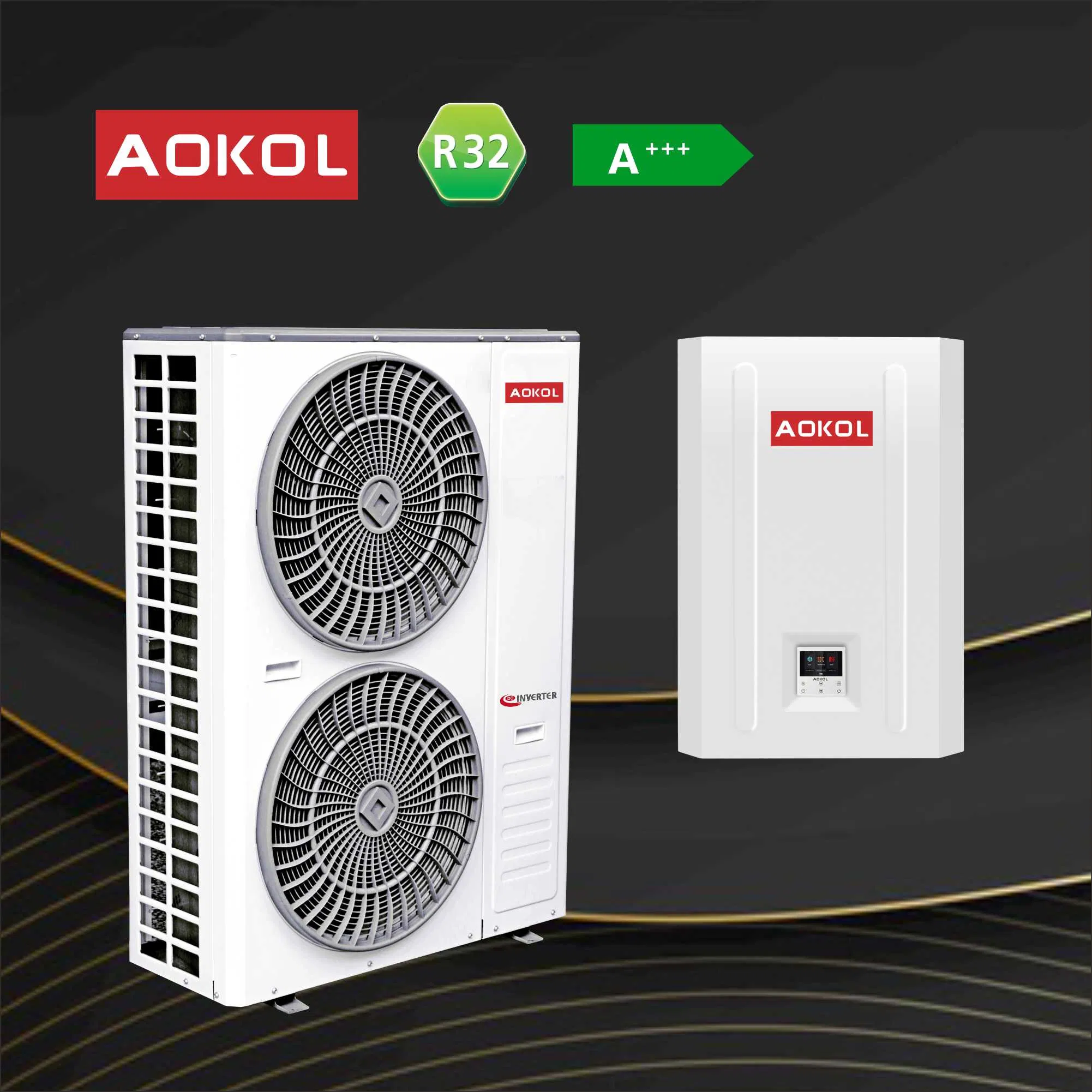 Evi Low Temperature DC Inverter Air to Water Heat Pump, R32 New Gas Heat Pump WiFi Controller, European Market Heat Pump. OEM Heat Pump Factory