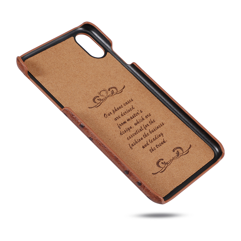 Чехол для iPhone X с узором под кожу страуса