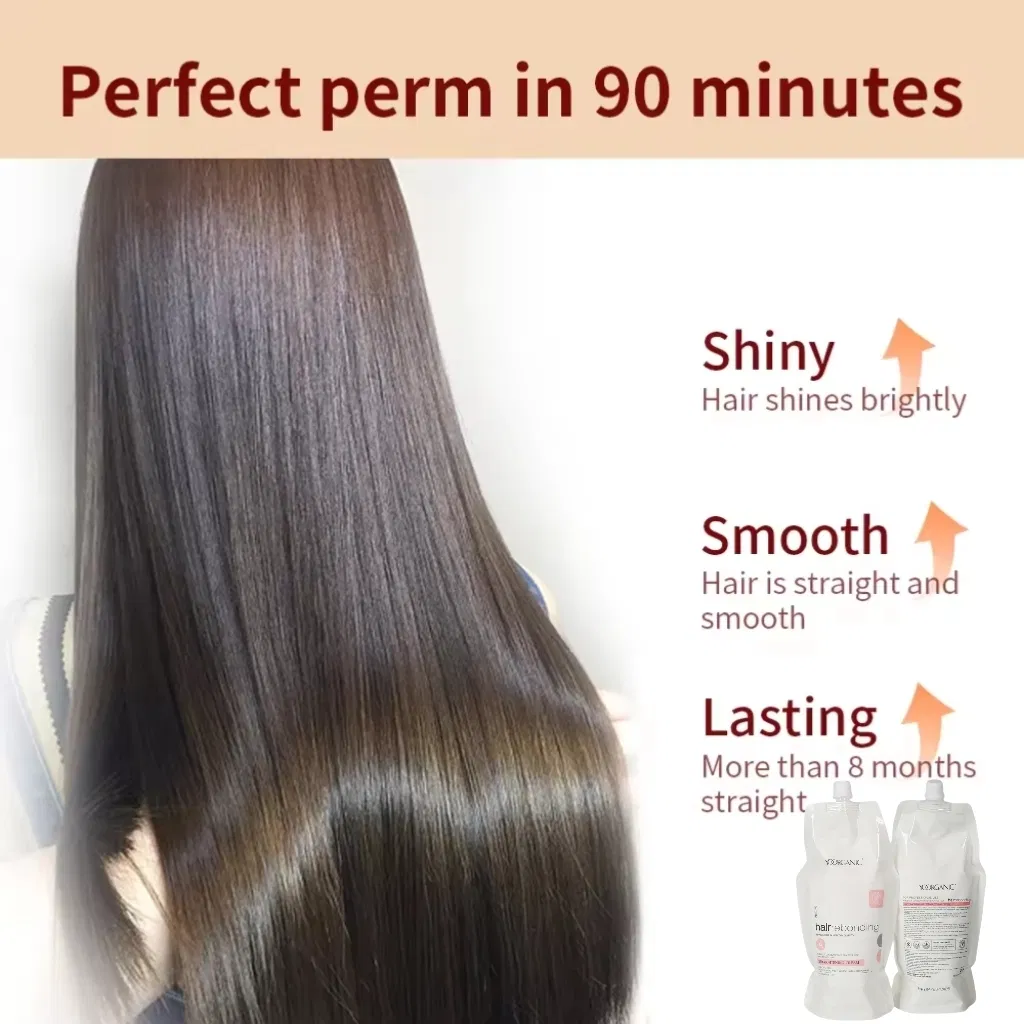 1000ml Non Allergic Best Hair Rebonding Brands Straight Perm Cream for Professional Salon