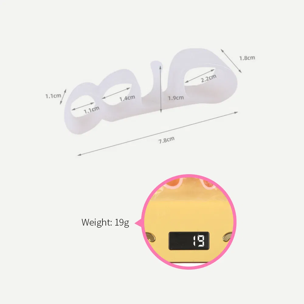 Pedicure Tool Silicone Toe Separator Hallux Valgus Bunion Corrector Foot Care Spacing Spreader Spacer