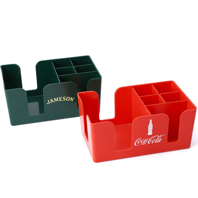 Custom Color and Logo Paper Holder Plastic Napkin Caddy