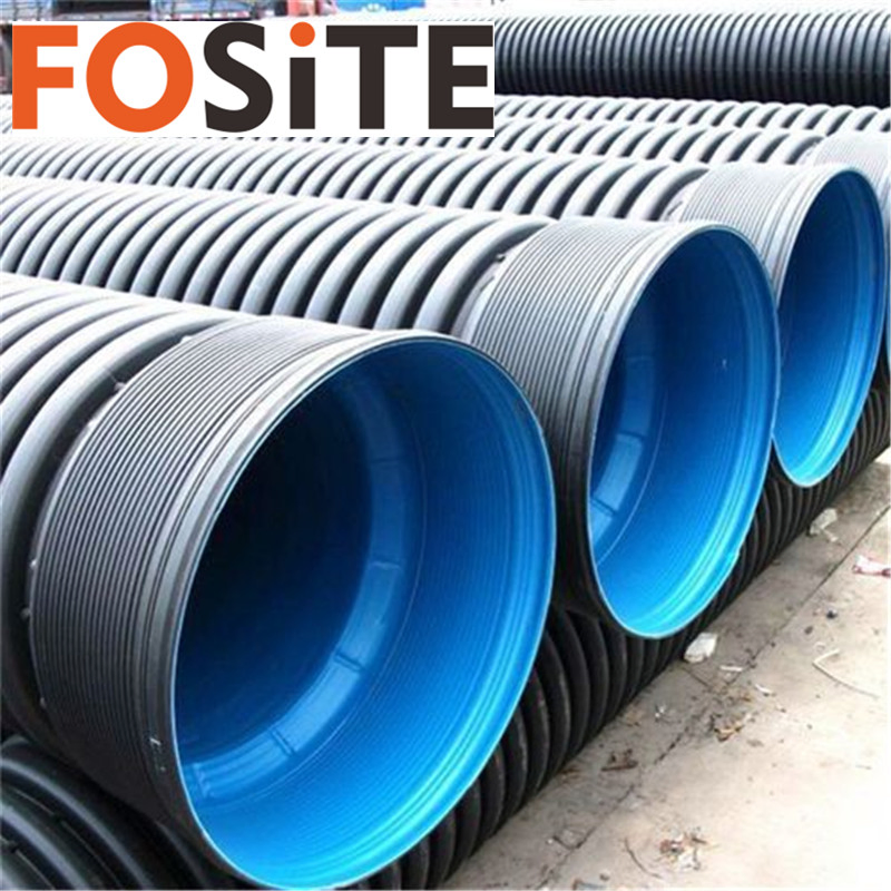 Fosite Large Dia 40 Inch Sn4 Sn8 Double Wall HDPE Corrugated Pipe for Drainage