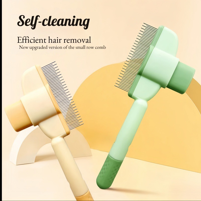 Pet Comb, Cat Brush, Dog Hair Removal Magic Comb, Cat Grooming Self-Cleaning Comb, One-Click Press Comb