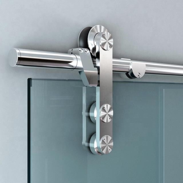 New Frame Glass Interior Sliding Shower Door Hardware System Roller Fitting Set