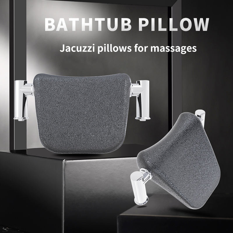 Custom Black Luxury Bathtub Pillow Headrest Cushion