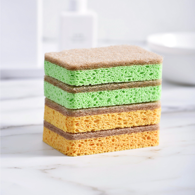 Esun Natural Cellulose Biodegradable Non-Scratch Kitchen Cleaning Sponge for Dishwashing