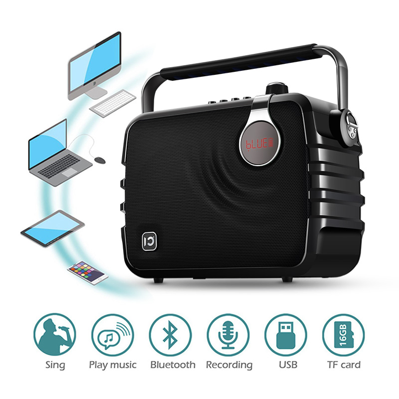 Портативная акустика 60W с микрофоном для караоке