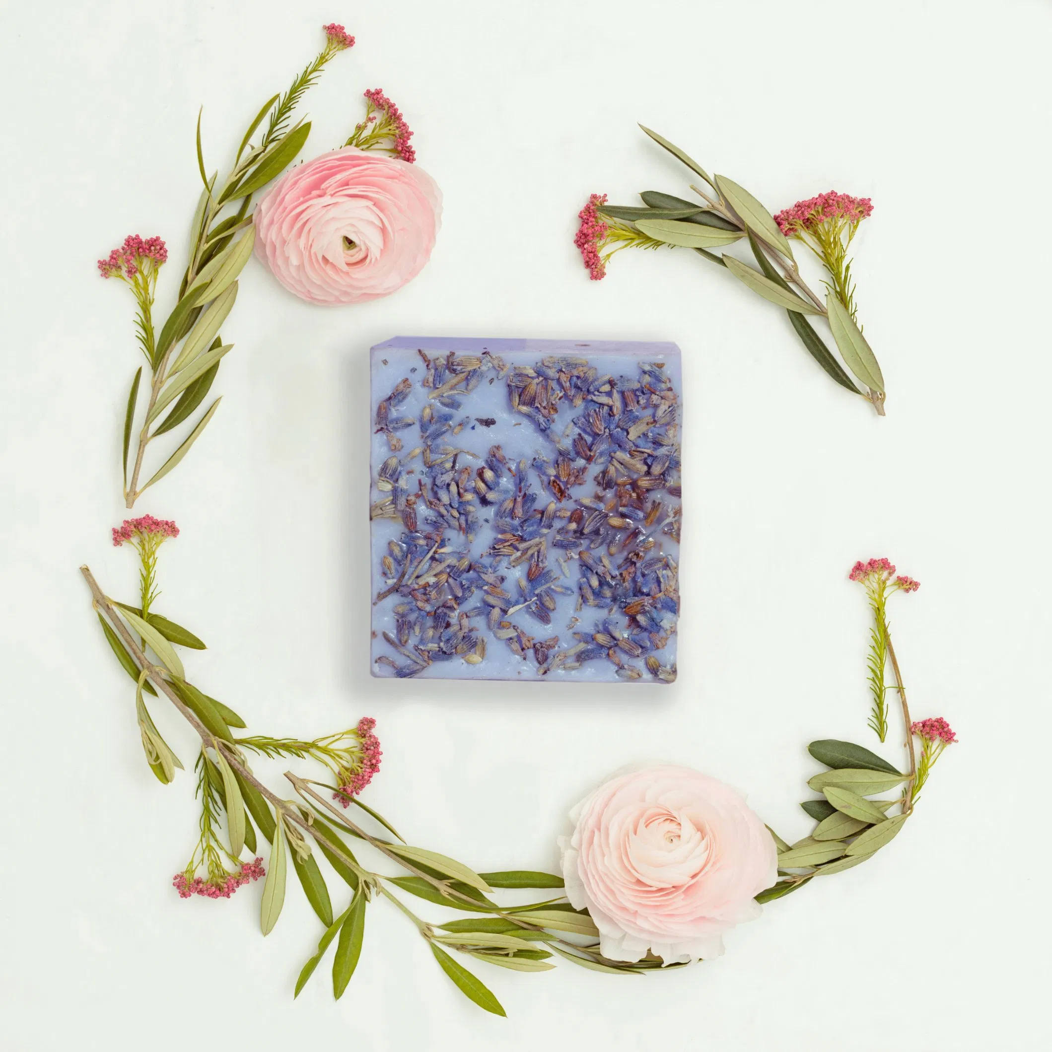 Custom Logo Natural Osmanthus Lavender Rose Handmade Facial Soap