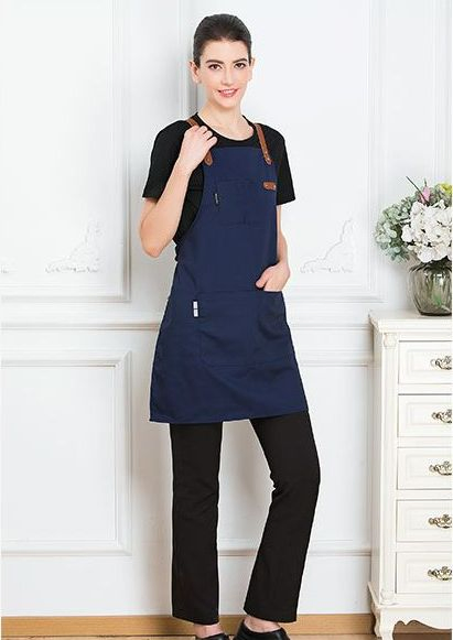 Stylish Minimalist Bib Apron for Waiters with Pocket