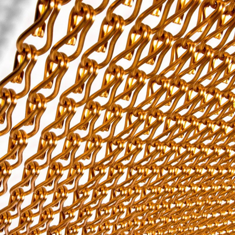 Decorative Double Hook Chain Link Curtain Aluminum Alloy Double Hook Chain Link Curtains